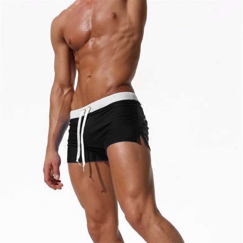 Mens Swim Trunks Hot Spring Swimsuit Adults Swim Pool Beach Shorts Summer Swimwear Mens Swimsuit Swimming Surf Banadores W250214