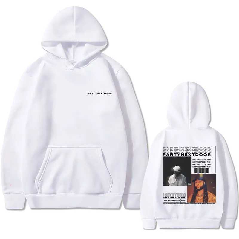 Rap singer Partynextdoor double-sided printed hoodie mens casual oversized streetwear mens hip-hop retro sportswear W2408353680 3