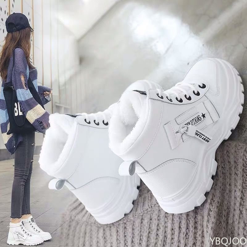 Winter Ladies Shoes Lace up Women Sneakers Snow Ankle Boots Waterproof Warm Platform Botas woman footwear botas de mujer 75d3