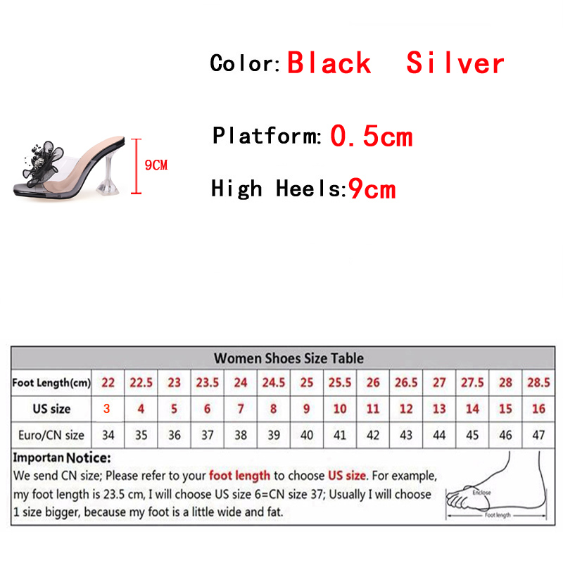 Summer Liyke Transparent Shoes For Women Slippers Crystal New wers Square Toe Clear Heels Mules Slides Party Dress PVC Sandals b3bb