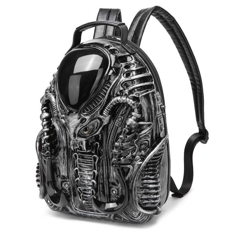 Creative Design Alien Backpack Cyberpunk New Trendy Backpack Unisex 240915