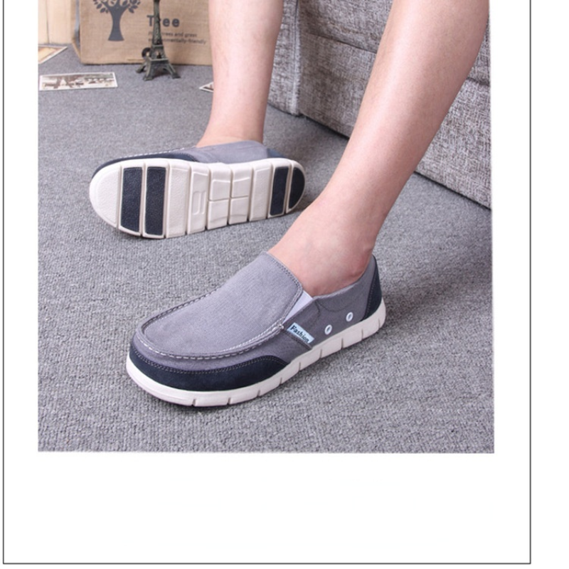 2025 NEW Casual Men s Spring Autumn Mens Loafers Slip ons Breathable Canvas Light Comfortable Walking Shoes Male Sneakers d