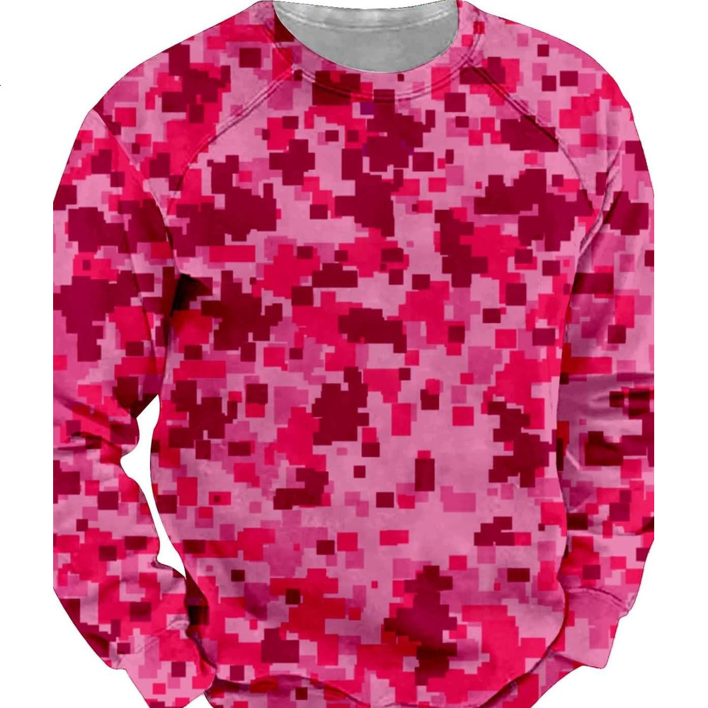 Long Sleeve Shirts for Men sweatshirt Crew Mens Fall Sweatshirt 3D Camo Printed Pullover Shirts Outdoor Tactics Military Top Tee Streetwear Casual top