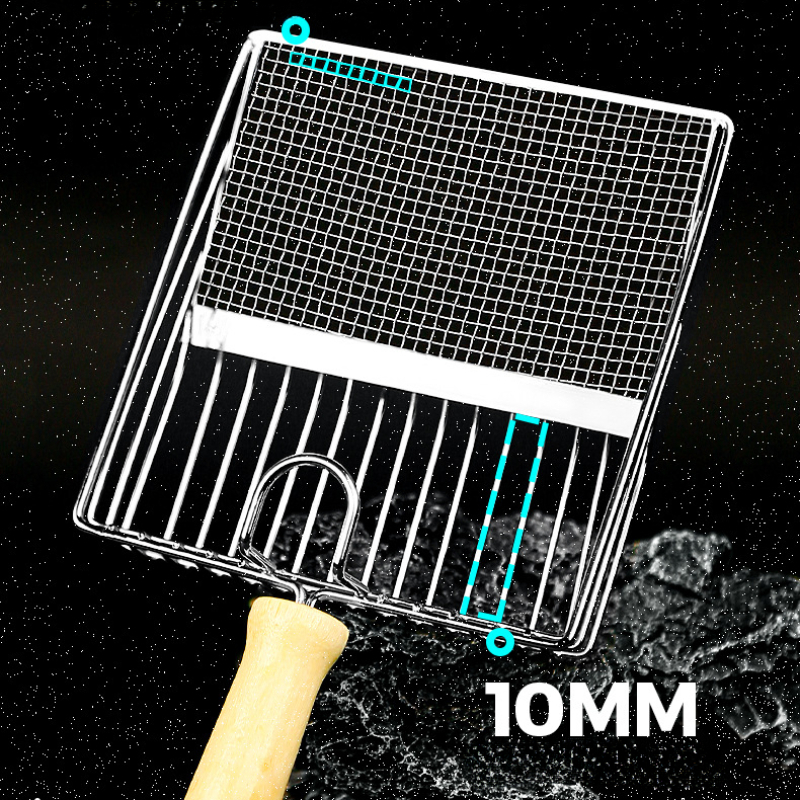 Cat Litter Shovel Stainless Steel Wooden Handle Easy To Rust Washable Kitten Litter Scoop Cats Toilet Cleaning Shovel Tool