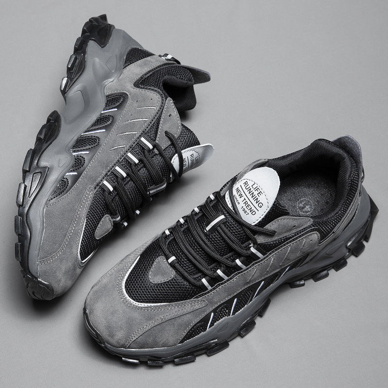 New Large Size Retro Men's Sports Shoes Autumn Thick-soled Trend Old Shoes Youth Lace-up Fashion Men's Shoes