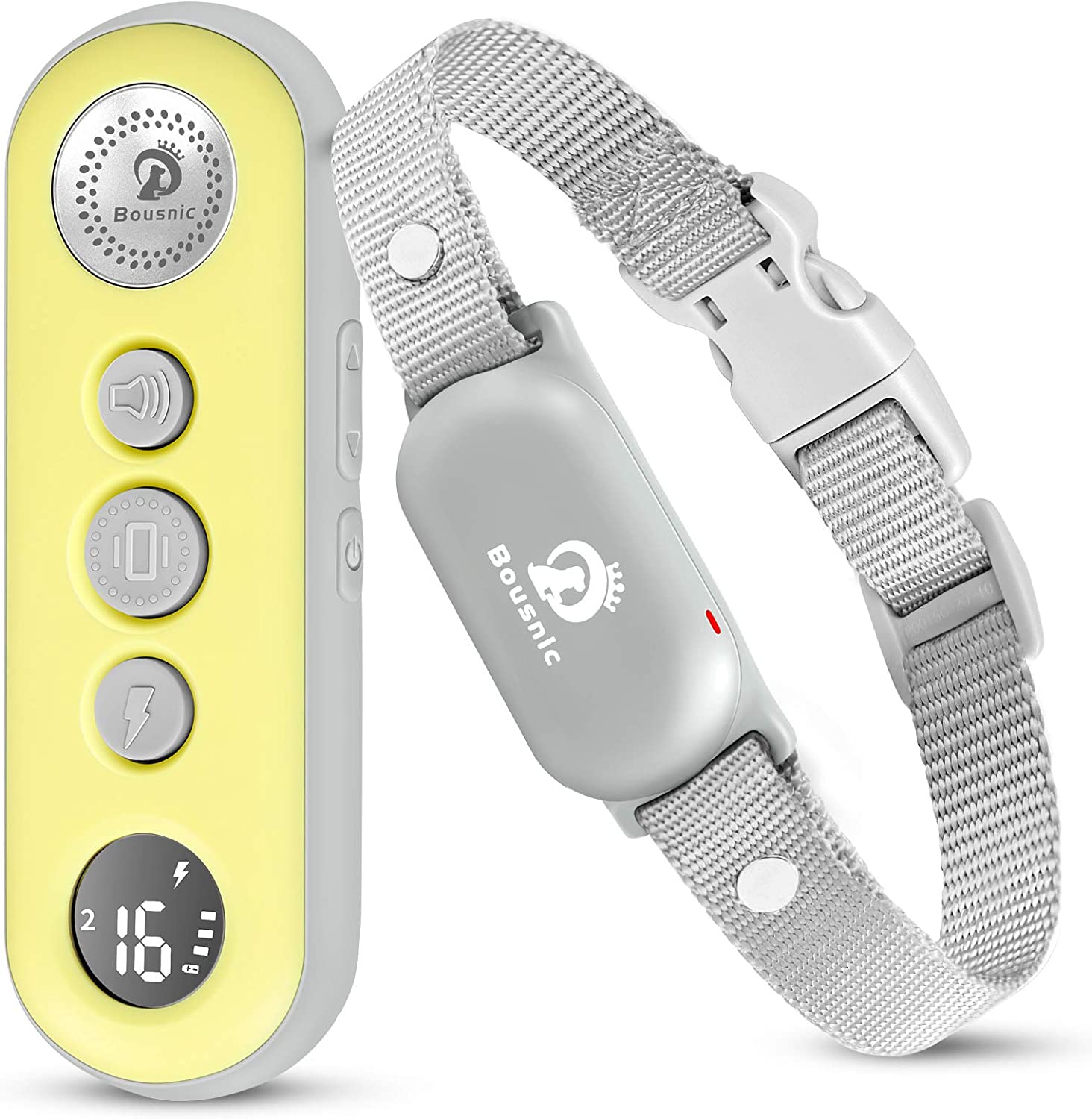 Bousnic Dog Shock Collar with Remote -1000ft Waterproof Rechargeable Dog Training Collar for all Size with Beep/Vibrate/Shock