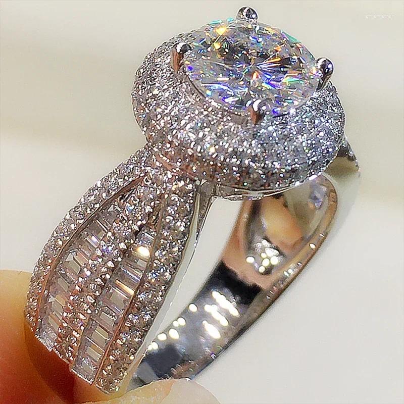 wedding rings 2024 gorgeous graceful band bridal shining finger ring with bright zirconia elegant lady highquality jewelry