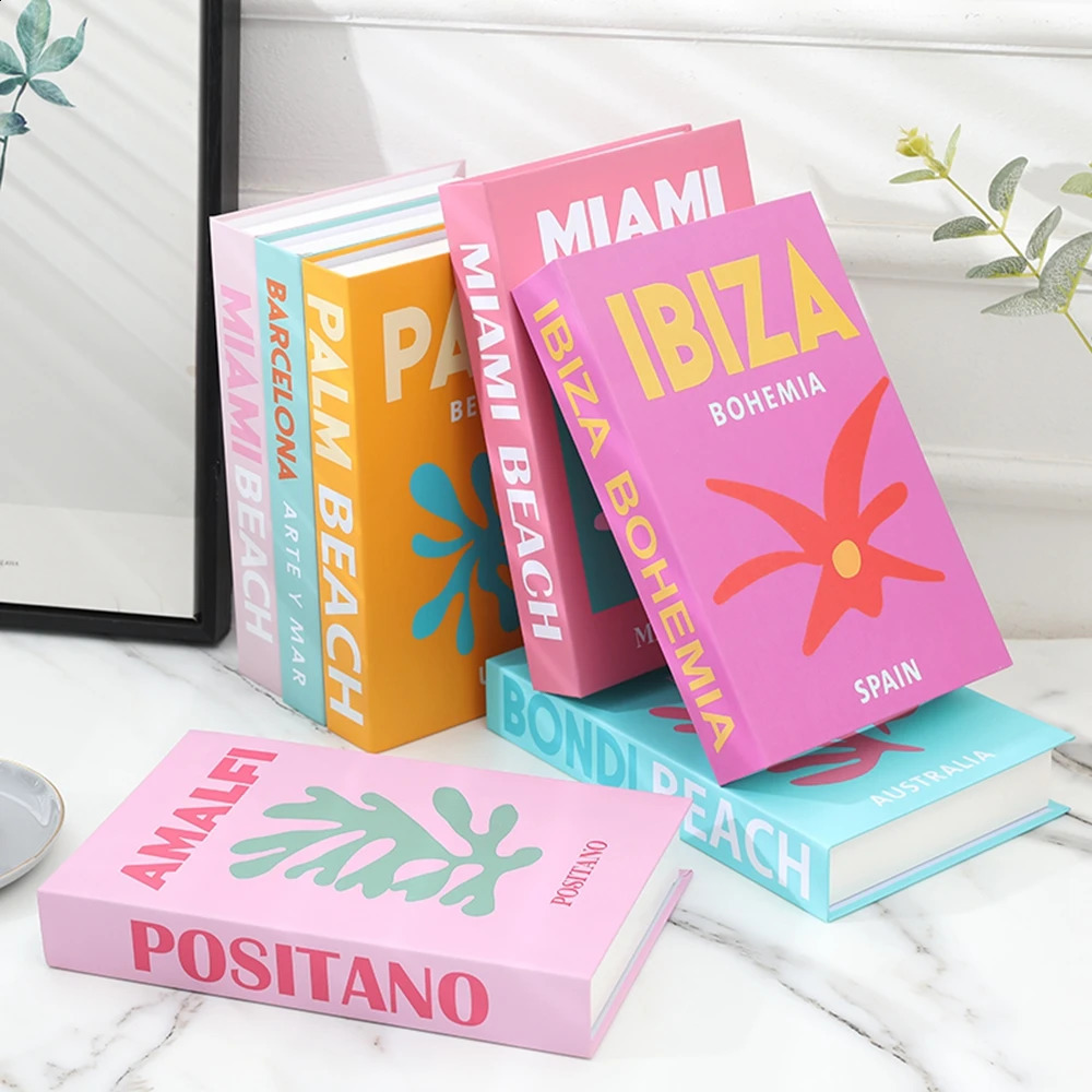 Colorful Decorative Books for Rooms Vacation Style Fake Books Decorations Coffee Table Ornaments Home Additional Decoration 240902
