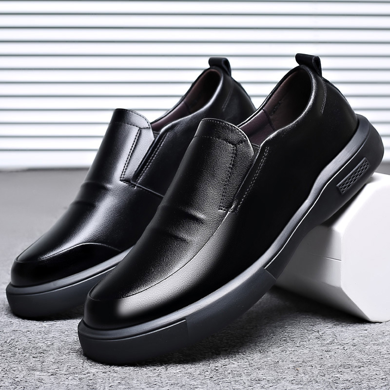 Cow Quality Men's Soft Dress Extra Size Point New Toe Man Split Leather Shoes 2021 New f695