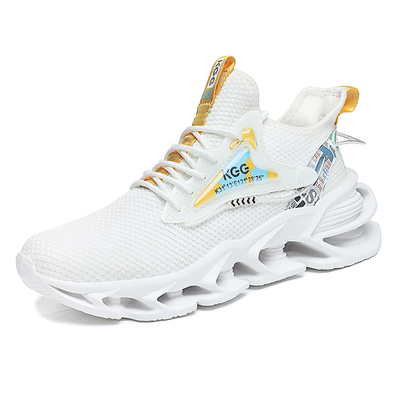 2022 Spring New Spot Fashion Blade Shoes Flying Woven Breathable Trend Men's Shoes Outdoor Casual Thick-soled Sneakers