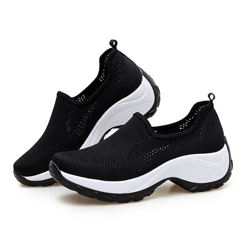 Quality Casual Women's Summer Mesh Slip-On New Platform Shoe Sneakers Women Outdoor Breathable Light Hiking Shoes Woman Tenis Feminino 6Aad S