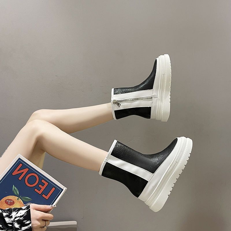 Snow Women Waterproonti-slip Winter Shoes Thick Sole Plaforms Ankle Boot Plush Warm Cotton Shoe Side Zip Women's Boots