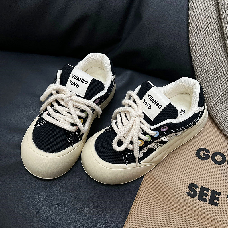 Women's Comfortable Big Head Thick Bottom Versatile Casual Sports Shoes