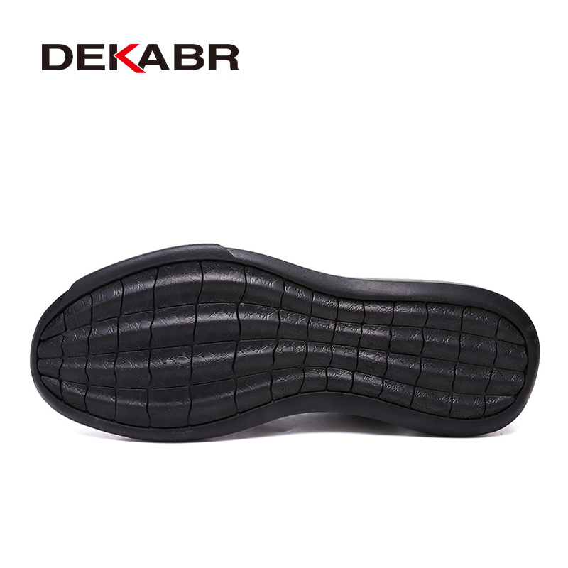 DEKABR Fashion Autumn Winter Genuine Handmade Ankle Boots Outdoor Waterproof Men Business Banquet Leather Boot 735d