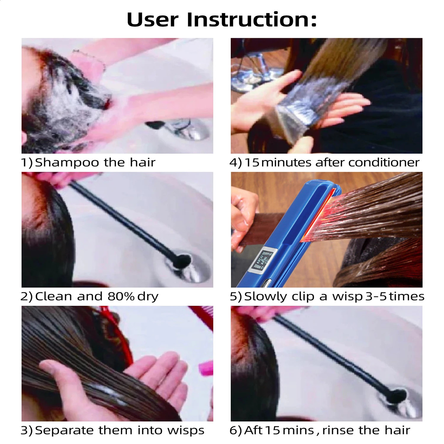 Hair care ultrasonic infrared straightener professional cold flat iron for hair care stylist treatment condition tool 240830