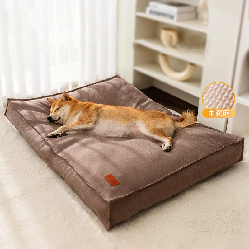 Big Dog Square Mat Corduroy Pad for Medium Large Dogs Oversize Pet Sleeping Bed Thicken Dog Sofa Removable Washable 반려견 집 고양이 집