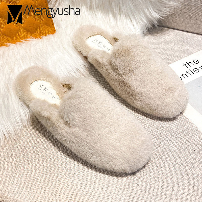 Cozy Fur Slippers: Trendy Round Toe Plush Slides for Women, 2024 Winter Warmth 4