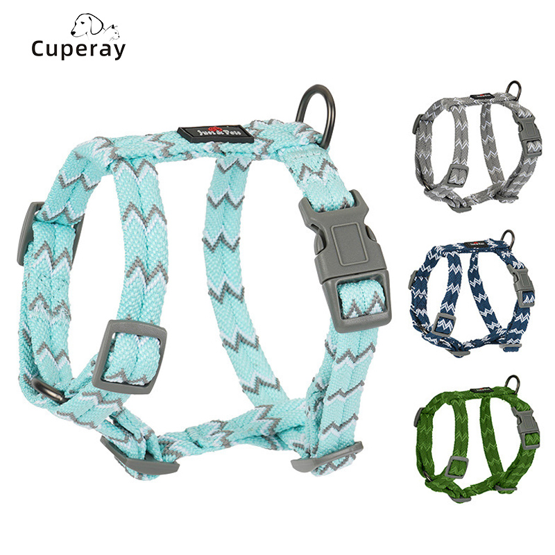 Large Dog Adjustable Pet Harness,nylon Breathable Dog Harness Thicken Plastic Buckle for Dog Training & Running Pet Accessories