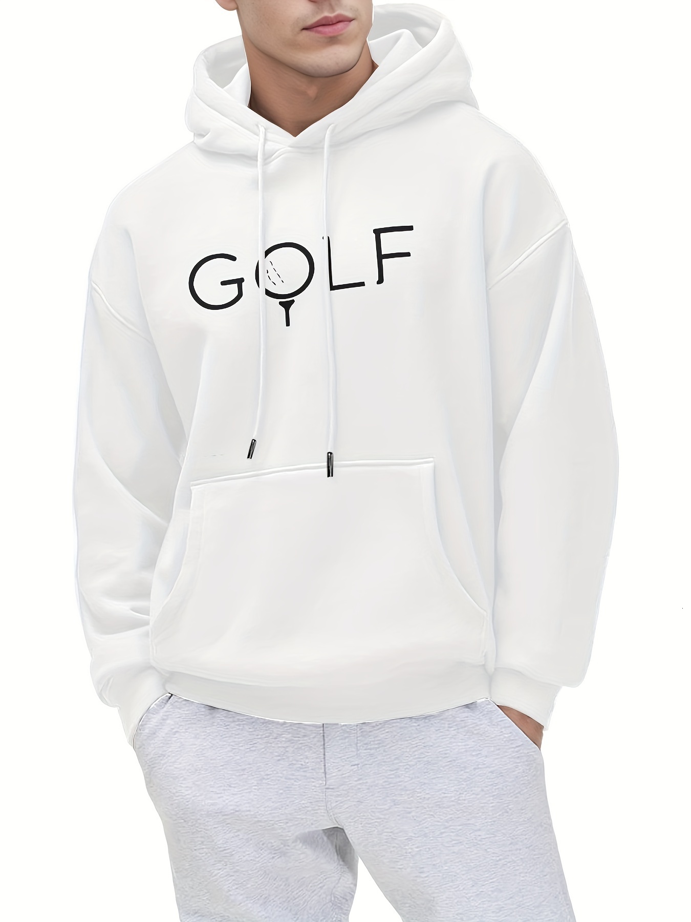 Heavy Bnd Golf Print Hooded Sweatshirt - Soft, Warm, and Comfortab Streetwear for Winter and Fall - Perfect Gift for Men with Kangaroo Pocket and Casu