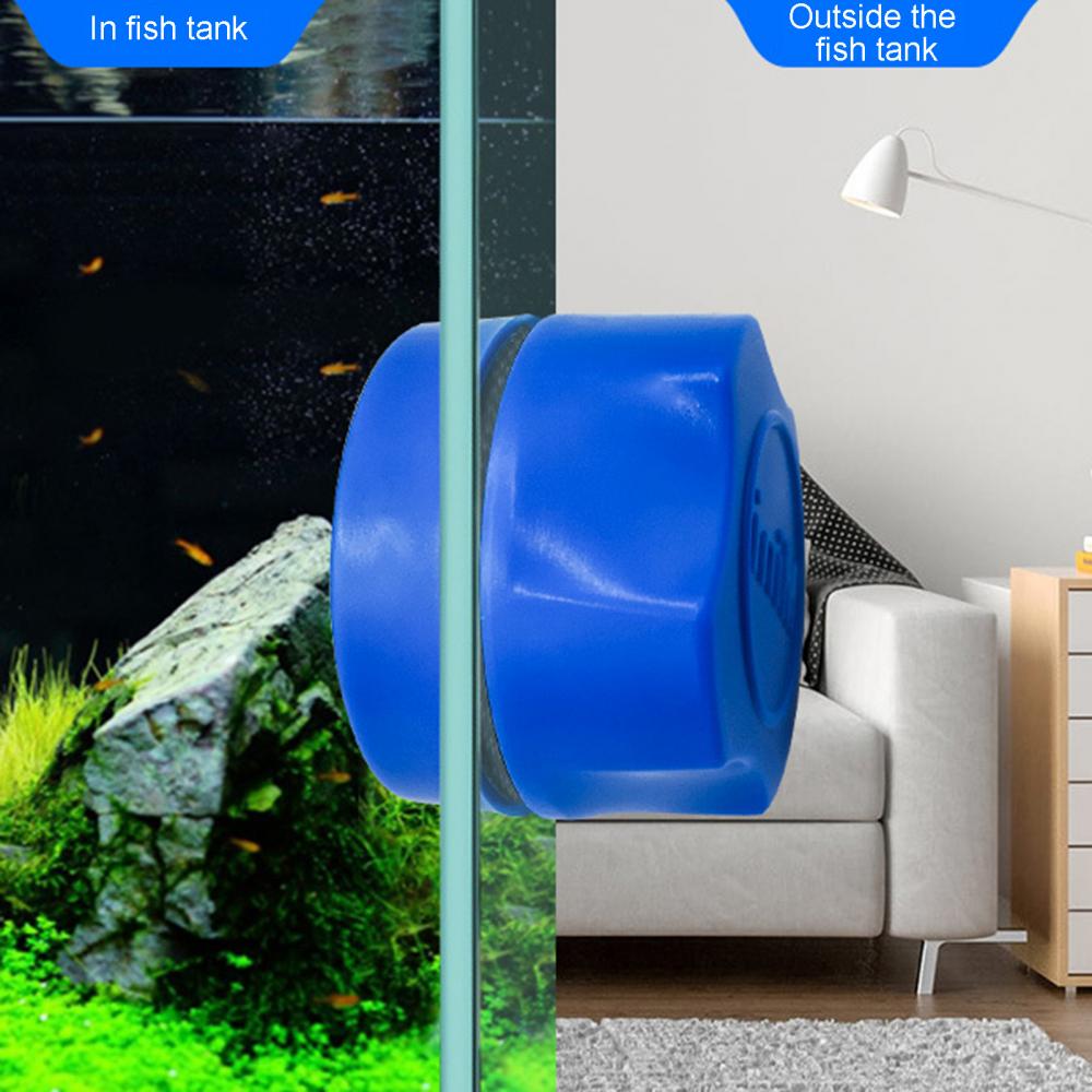 Mini Magnetic Aquarium Fish Tank Algae Glass Cleaner Scrubber Sponge Clean Brush Plastic Sponge Accessories Tool
