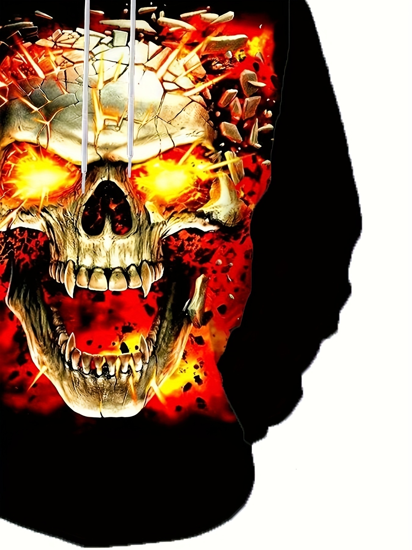 PLUS SIZE Men's Halloween Style Hoodies, Comfy Casual Slightly Stretch Tops, Men's Clothing