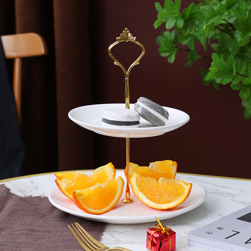Decorative Plates Creative Commemorative Resin Crafts Gold Oak Branch Decoration Home Garden Halloween Christmas Two Layer Dining Plate
