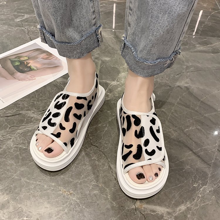 2025 NEW Casual Summer New Fashion Women Platform Sandals Breathable Mesh Flip ps Beach Shoes Comfortable Flat Walking Sandalias