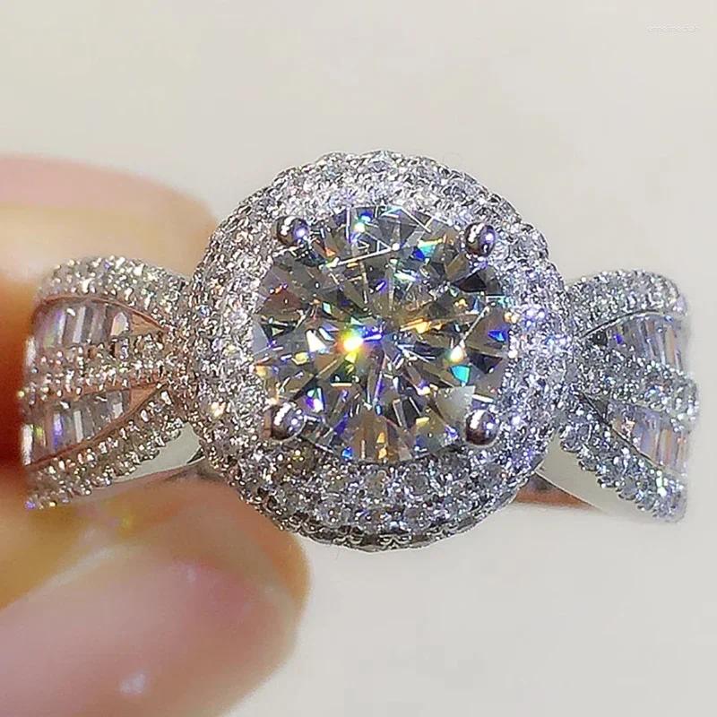 wedding rings 2024 gorgeous graceful band bridal shining finger ring with bright zirconia elegant lady highquality jewelry