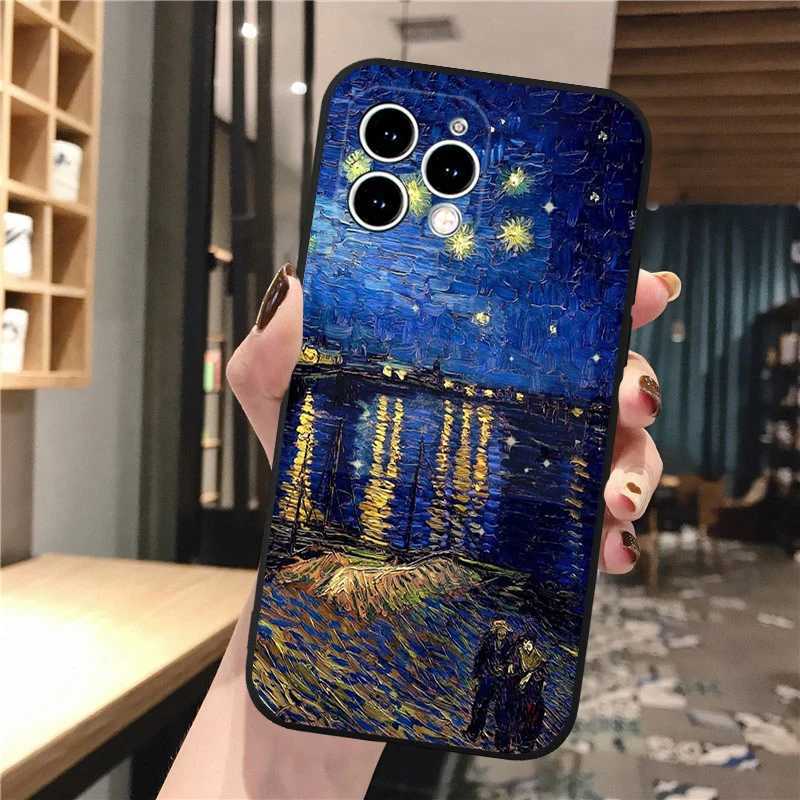 Van Gogh Starry Night phone case for iPhone 14 13 12 11 Pro Max XR 12mini 14 Plus phone case Funda M240902