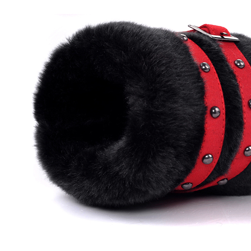 shoes brand Winter Warm Snow Suede Leather Shoes 2021 plus size Wedges Non-slip Women Boots 2547