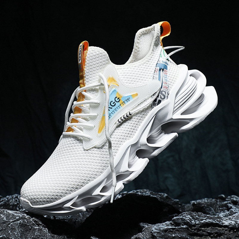2022 Spring New Spot Fashion Blade Shoes Flying Woven Breathable Trend Men's Shoes Outdoor Casual Thick-soled Sneakers