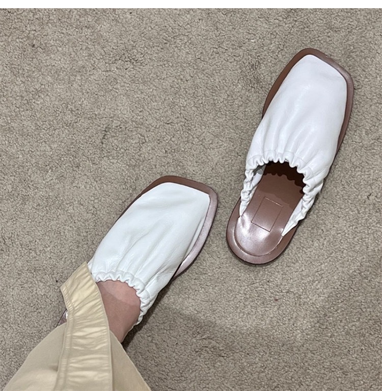 Female 2023 Slippers Fashion Casual Mules Square Toe Sandals Women Flat Outdoor Walking New Slides atillas