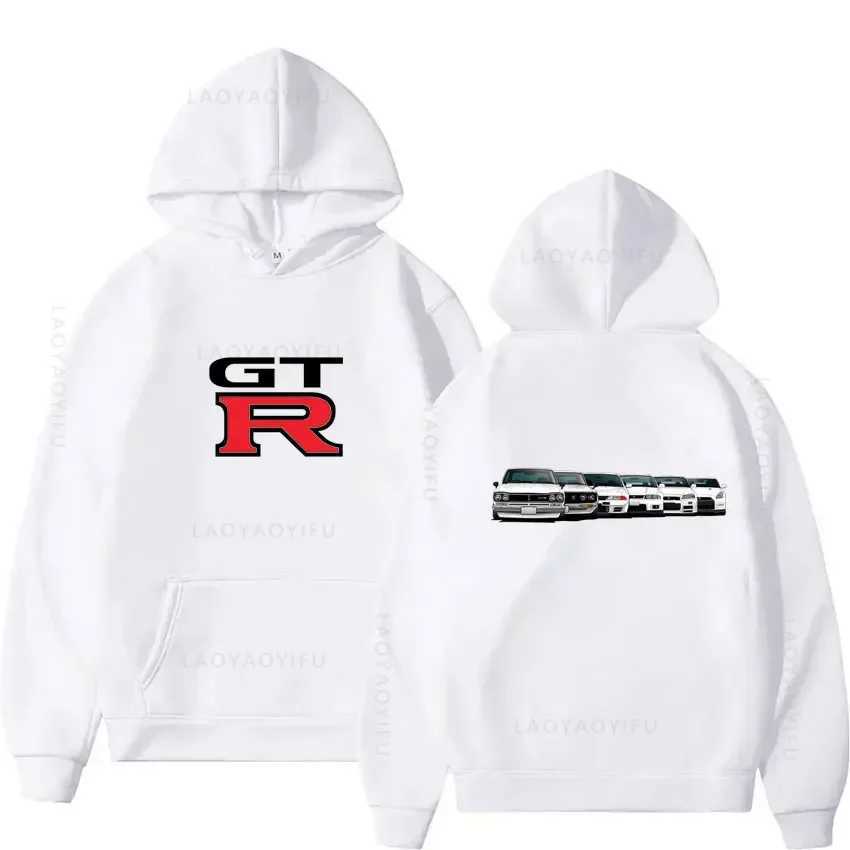The first D GTR Skyline R34 pulley new hoodie and sweatshirt; Y2K Mens Autumn Basic Hoodie W250408