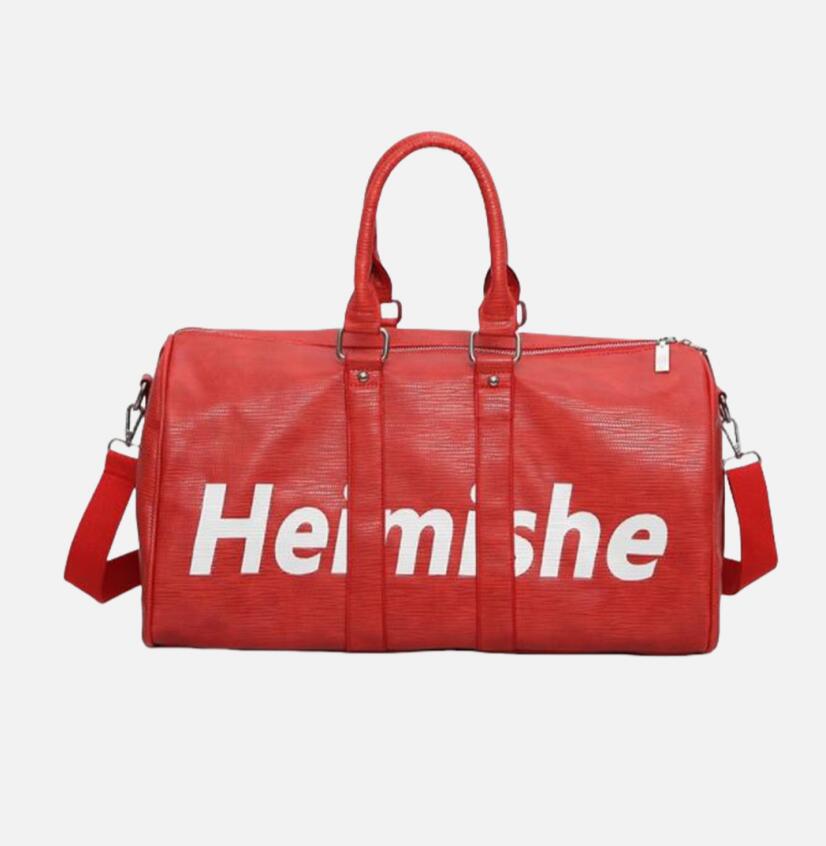 Top Quality Genuine Leather new fashion men travel bag Women duffle bag, brand designer luggage handbags large capacity sport bag 45cm