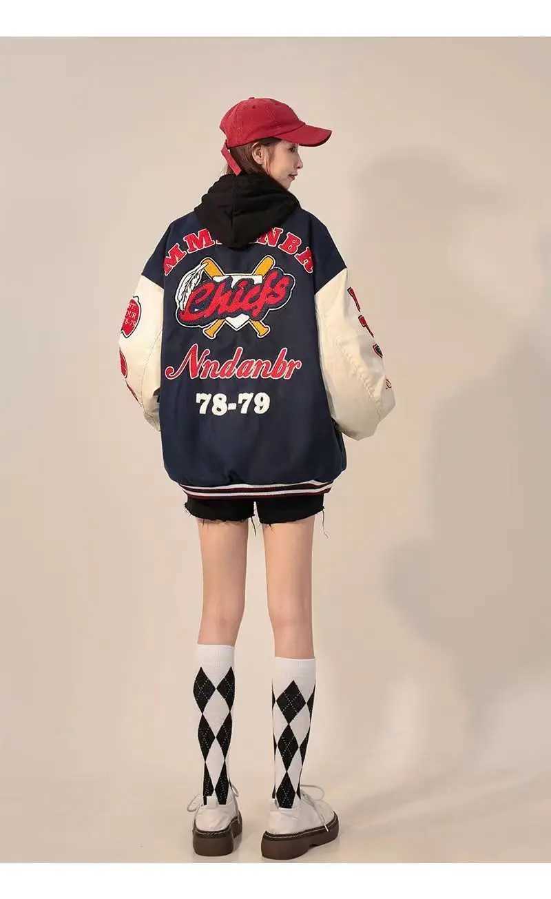 Men's Jackets Baseball uniform VINTAGE collage school team jacket mens bomber jacket embroidered oversized womens jacket patch work PU retro 90 Y