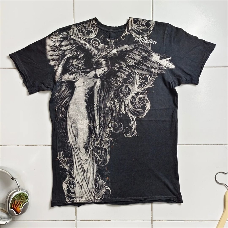 Streetwear Y2K Hip Hop Eye Element Pattern Printed T Shirts Gothic Punk Style Summer Daily Polo Shirts Classic Short-sleeves 240809