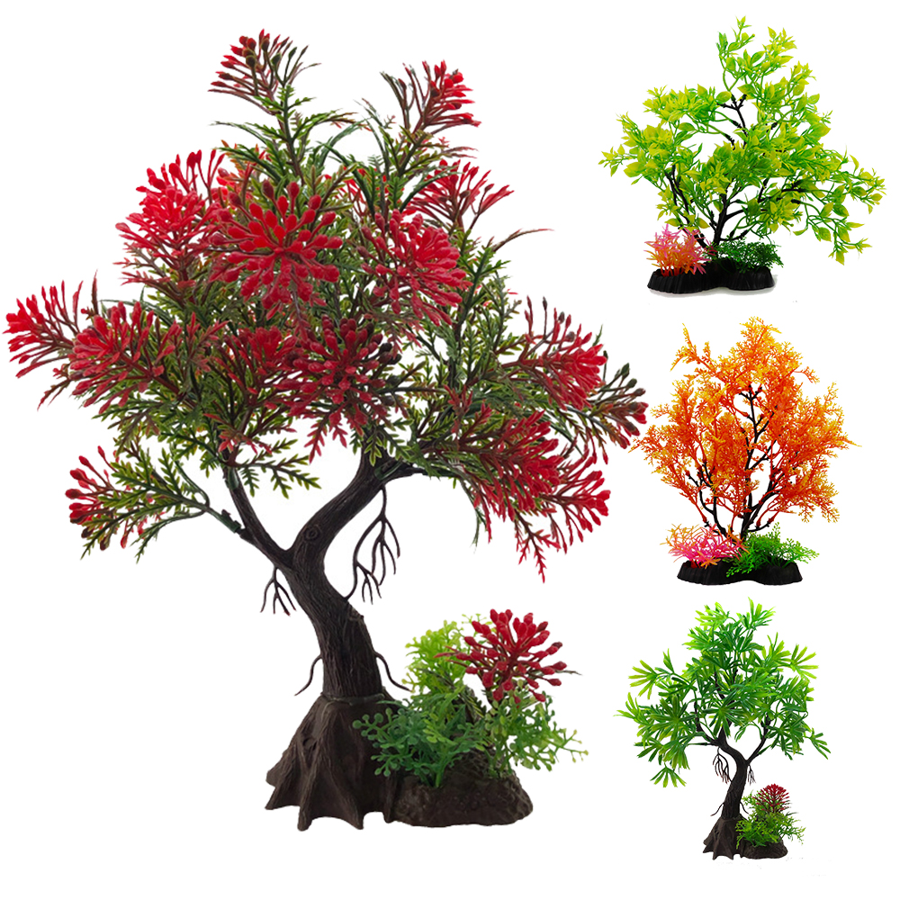 1pc Artificial Aquarium Plants Decoration Large Lifelike Plastic Underwater Aquatic Water Plants Weeds Fish Tank Viewing Decor