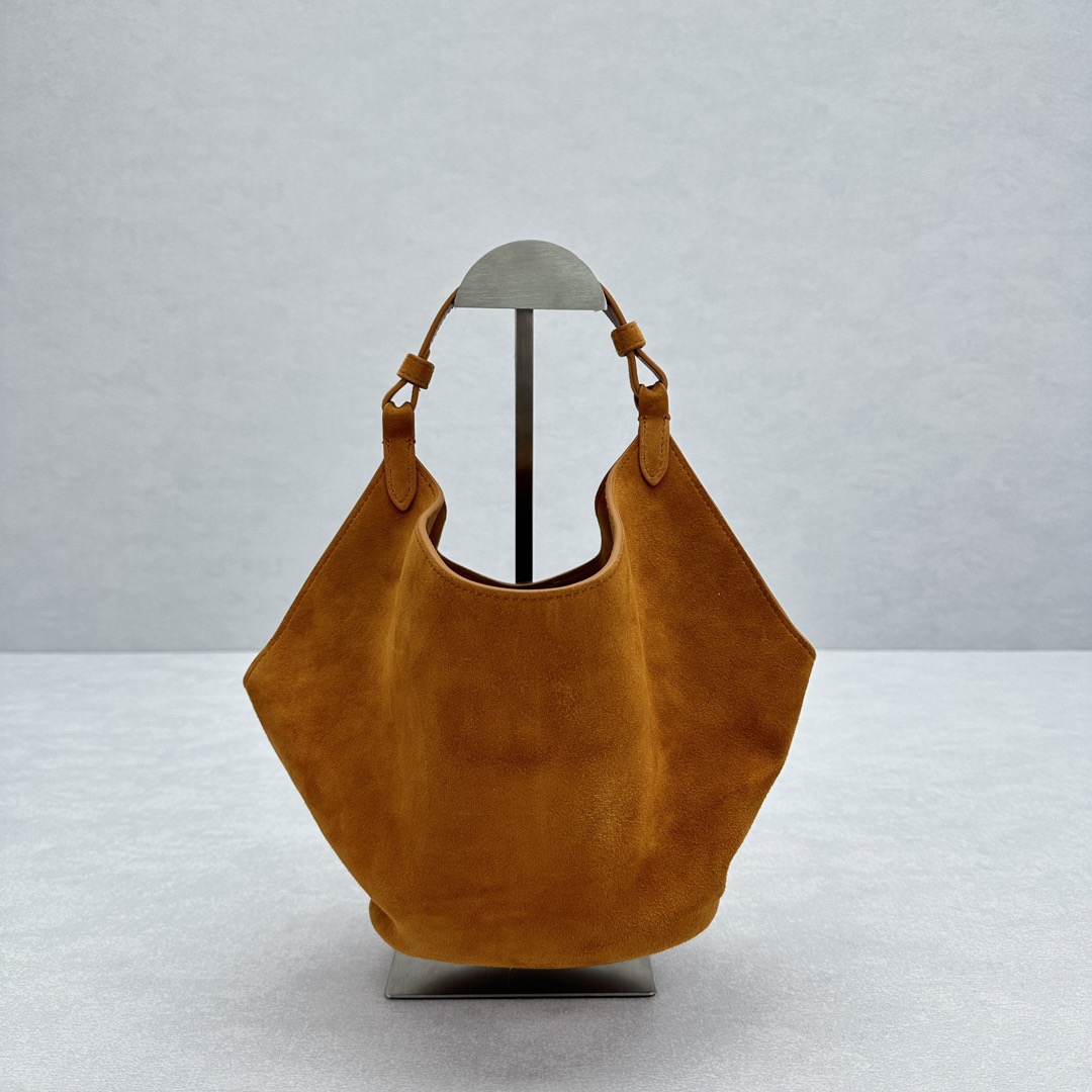 Khaite Lotus tote Autumn Winter Designer Bag Women Suede Tote Large Maxi Handbags Attaches Coin Purse Totes Shoulders Dumpg Bucket Style Genuine Leath