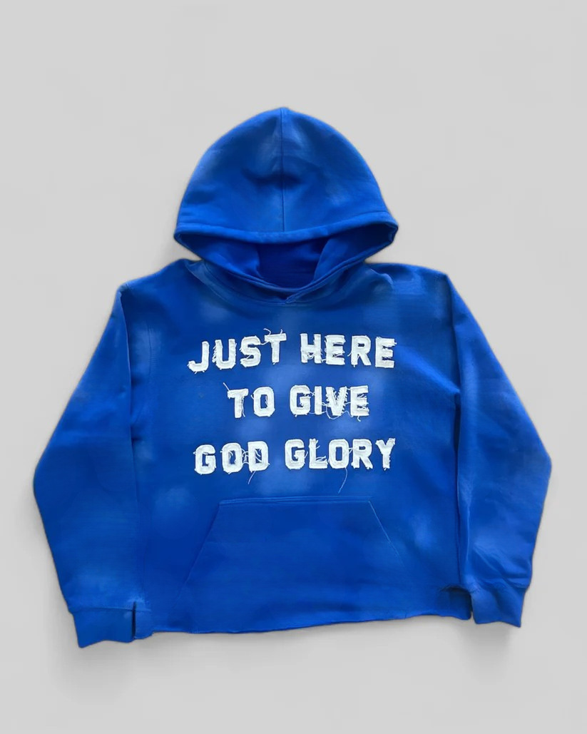 Men's Hoodies Wholesale Cross letter patch embroidered sports men and women millennium bug street hip hop cross-border fashion loose sweater hood