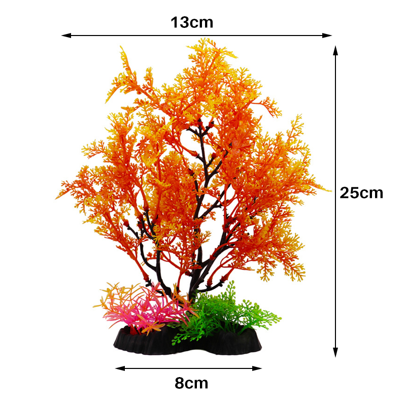 1pc Artificial Aquarium Plants Decoration Large Lifelike Plastic Underwater Aquatic Water Plants Weeds Fish Tank Viewing Decor