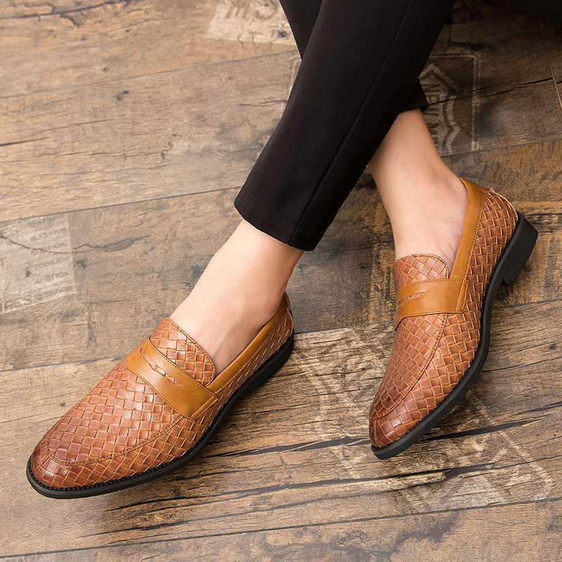 88 Men Oxfords Genuine Leather Men's Casual Brand Mens Loafers Moccasins Business Formal Dress Shoes Plus Size cd72