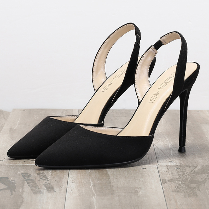 toe c4537 sgback Pointed Solid ck pumps women office New ankle elastic band single woman stiletto high heels shoes female 2020