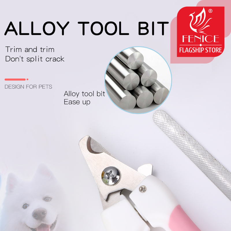 Fenice Professional Pet Cat Dog Nail Clipper Cutter Stainless Steel Grooming Scissors Clippers Claw Nail Scissors with Lock