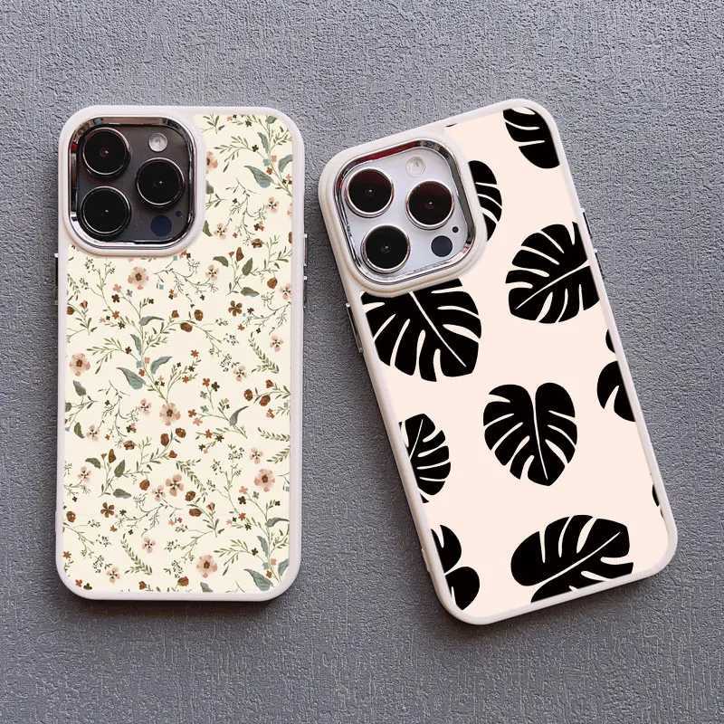 Various Flowers Leaves phone case suitable for iPhone 15 14 Pro Max 12 13 Pro Max 11 XR XS X 7 8 14 Plus luxury shock-absorbing soft cover M240902
