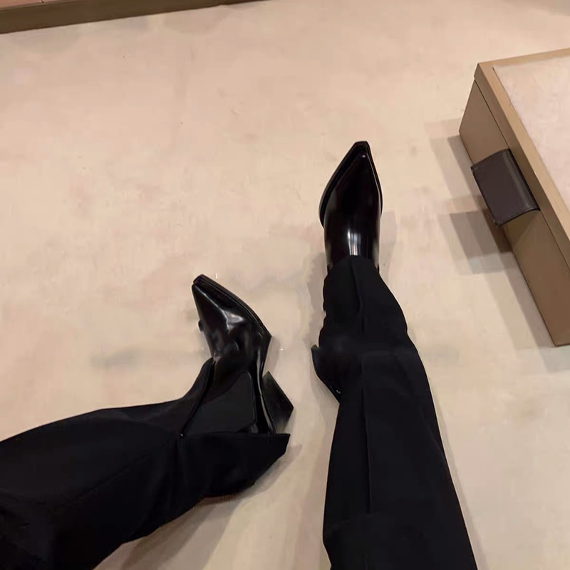 Heels Boot Mid Autumn Winter 2022 Designer Cozy Snow Boots Pumps Fashion Casual Ankle Goth Women Shoes 79b2 s