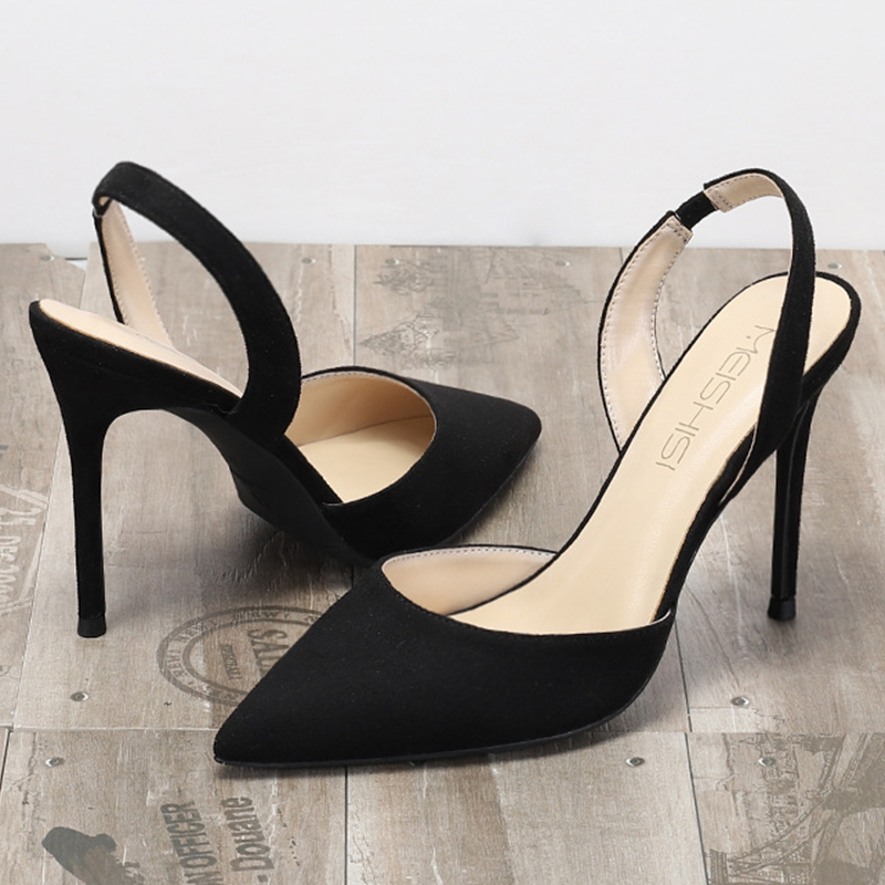 toe c4537 sgback Pointed Solid ck pumps women office New ankle elastic band single woman stiletto high heels shoes female 2020