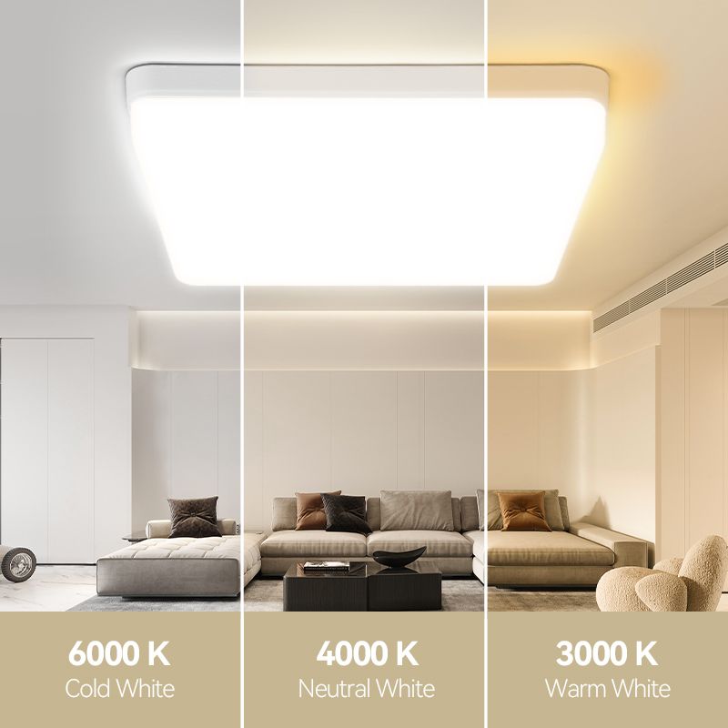 Square LED Ceiling Light Bedroom Lights Neutral White Cool White Warm White 48W 36W 24W 18W LED Ceiling Lighting D2.0