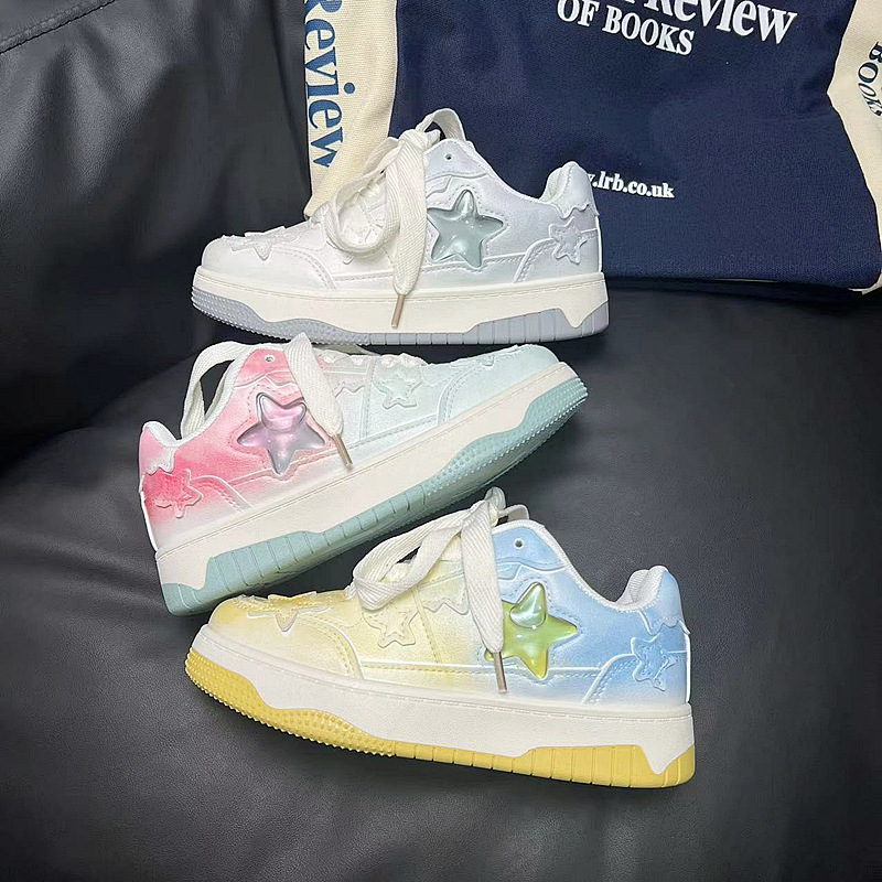 Versatile Star Sports & Leisure Sneakers: Breathable Mesh Fabric, Non-Slip Sole 0114