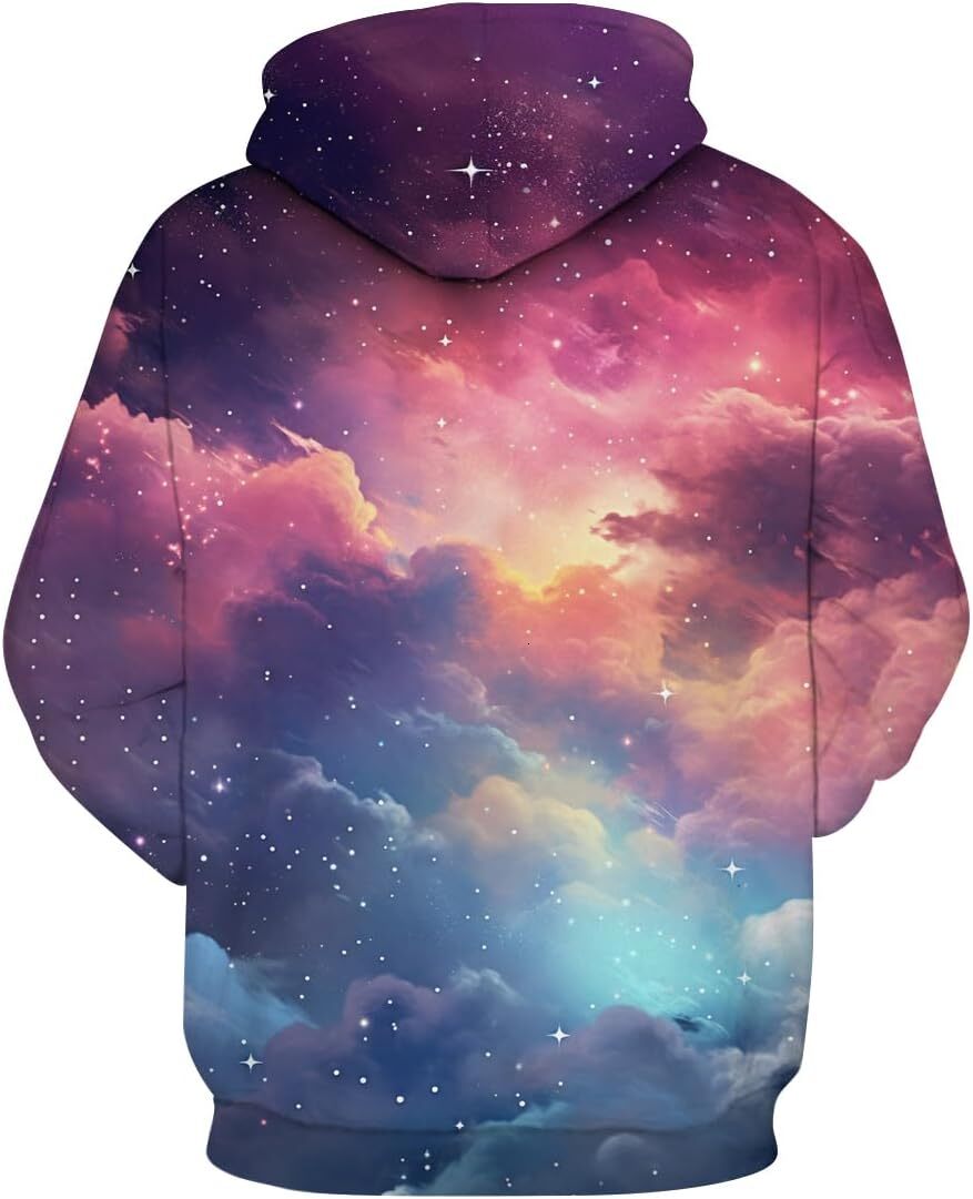 Hoodie for Mens Womens Stylish 3D Print Hoodie For Men Galaxy Space Graphic Hoody Colorful Long Sleeve Pullover Graphic Hoodies sweatshirt Pullover Lo
