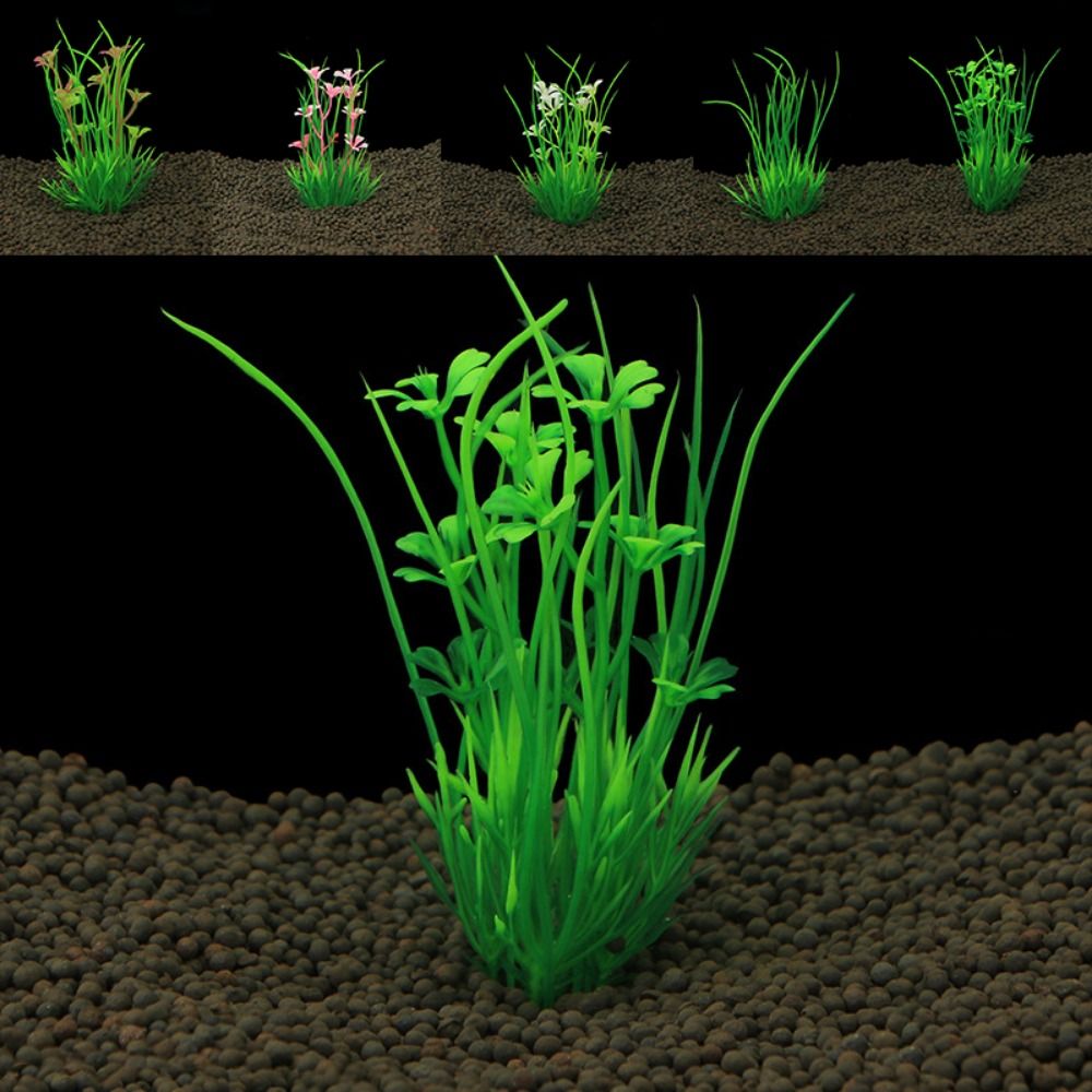 Green Artificial Aquarium Plants Underwater Weed Simulation Plastic Water Weeds Ornament 13cm Aquatic Green Plant Fish Tank